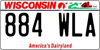 WI license plate 884WLA