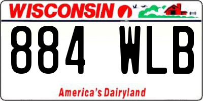 WI license plate 884WLB