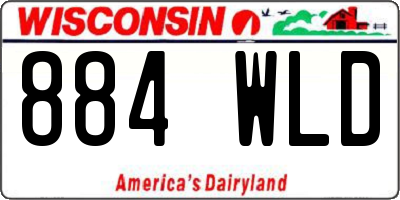 WI license plate 884WLD