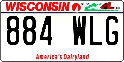 WI license plate 884WLG