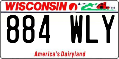 WI license plate 884WLY