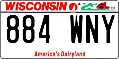 WI license plate 884WNY