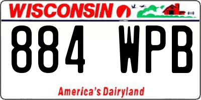 WI license plate 884WPB