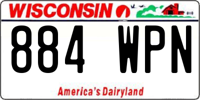 WI license plate 884WPN