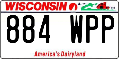 WI license plate 884WPP