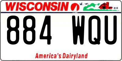 WI license plate 884WQU