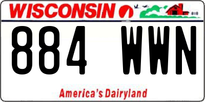 WI license plate 884WWN