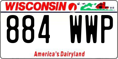 WI license plate 884WWP