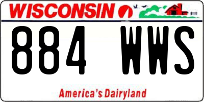 WI license plate 884WWS