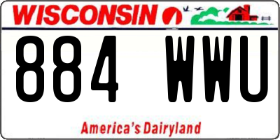 WI license plate 884WWU