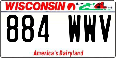 WI license plate 884WWV