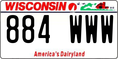 WI license plate 884WWW
