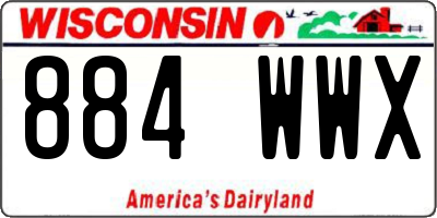 WI license plate 884WWX
