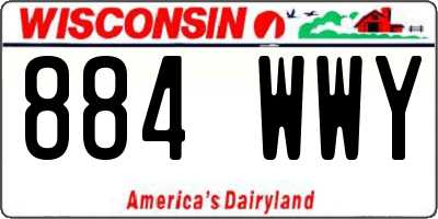 WI license plate 884WWY