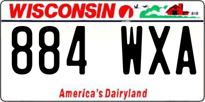 WI license plate 884WXA