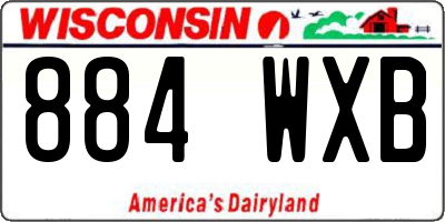 WI license plate 884WXB