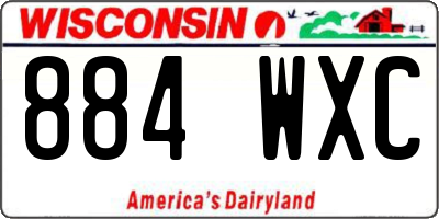 WI license plate 884WXC