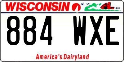 WI license plate 884WXE