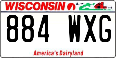WI license plate 884WXG
