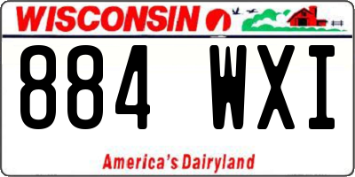WI license plate 884WXI