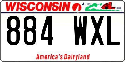 WI license plate 884WXL