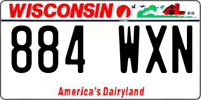 WI license plate 884WXN