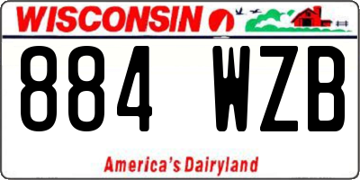 WI license plate 884WZB