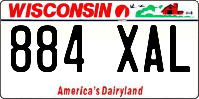 WI license plate 884XAL