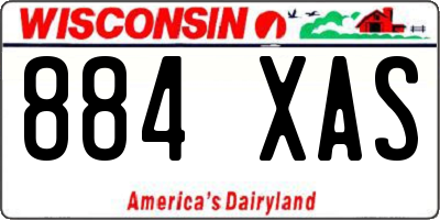 WI license plate 884XAS