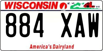 WI license plate 884XAW