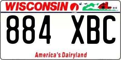 WI license plate 884XBC