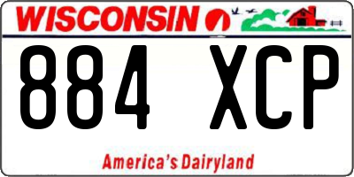 WI license plate 884XCP