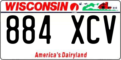 WI license plate 884XCV