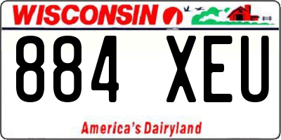 WI license plate 884XEU