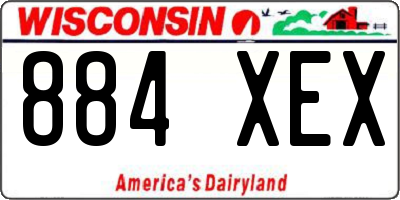 WI license plate 884XEX