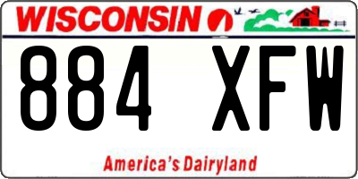 WI license plate 884XFW