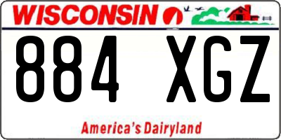 WI license plate 884XGZ