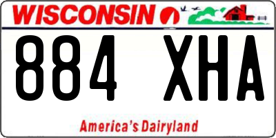 WI license plate 884XHA