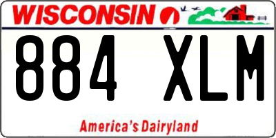WI license plate 884XLM
