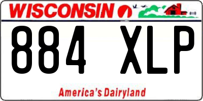 WI license plate 884XLP