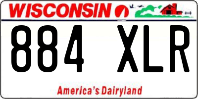 WI license plate 884XLR