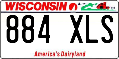WI license plate 884XLS