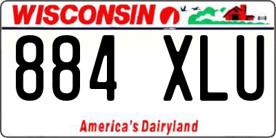 WI license plate 884XLU