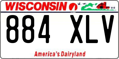 WI license plate 884XLV