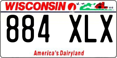WI license plate 884XLX