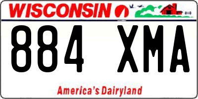 WI license plate 884XMA