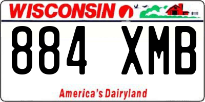WI license plate 884XMB