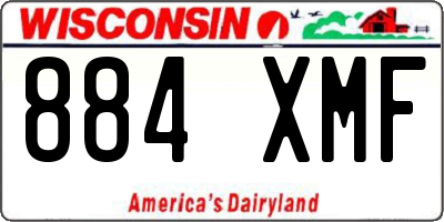 WI license plate 884XMF