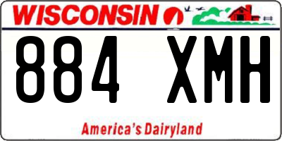 WI license plate 884XMH