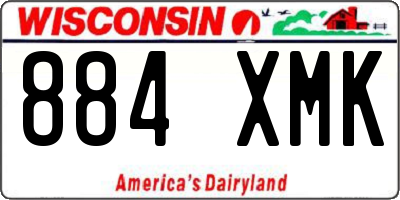 WI license plate 884XMK